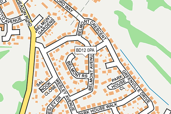 BD12 0PA map - OS OpenMap – Local (Ordnance Survey)