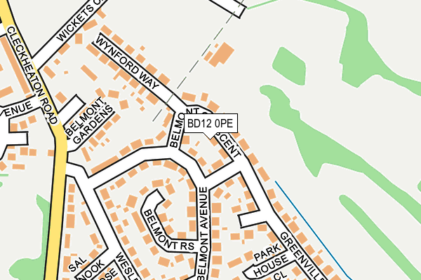 BD12 0PE map - OS OpenMap – Local (Ordnance Survey)