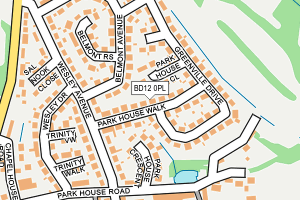 BD12 0PL map - OS OpenMap – Local (Ordnance Survey)