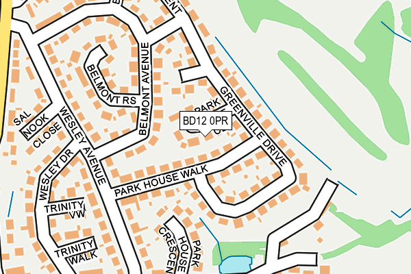 BD12 0PR map - OS OpenMap – Local (Ordnance Survey)