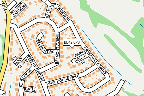 BD12 0PS map - OS OpenMap – Local (Ordnance Survey)