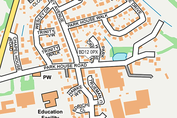 BD12 0PX map - OS OpenMap – Local (Ordnance Survey)