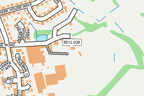 BD12 0QB map - OS OpenMap – Local (Ordnance Survey)