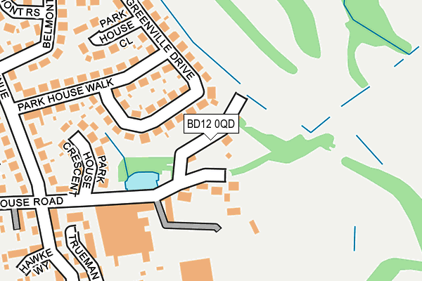 BD12 0QD map - OS OpenMap – Local (Ordnance Survey)