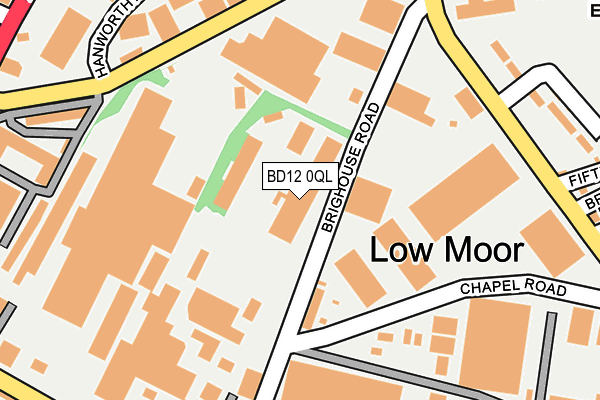 BD12 0QL map - OS OpenMap – Local (Ordnance Survey)