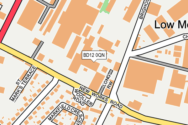 BD12 0QN map - OS OpenMap – Local (Ordnance Survey)