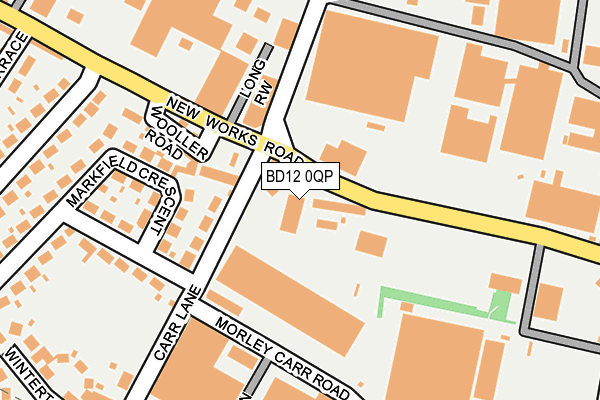 BD12 0QP map - OS OpenMap – Local (Ordnance Survey)