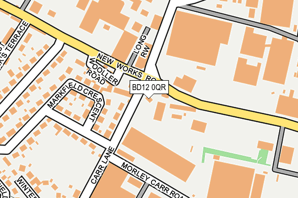 BD12 0QR map - OS OpenMap – Local (Ordnance Survey)