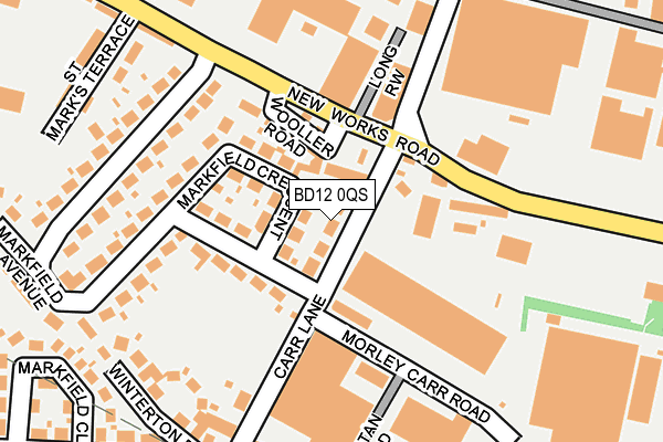 BD12 0QS map - OS OpenMap – Local (Ordnance Survey)