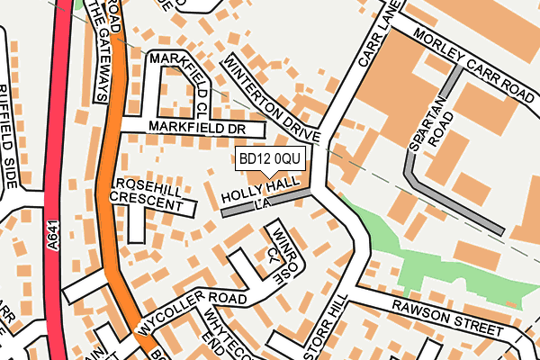 BD12 0QU map - OS OpenMap – Local (Ordnance Survey)