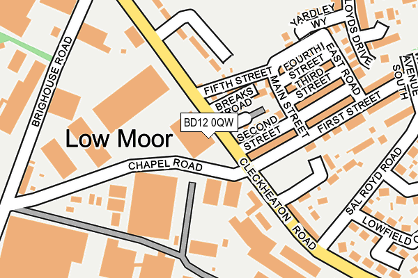 BD12 0QW map - OS OpenMap – Local (Ordnance Survey)