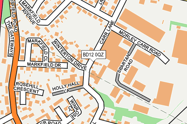 BD12 0QZ map - OS OpenMap – Local (Ordnance Survey)