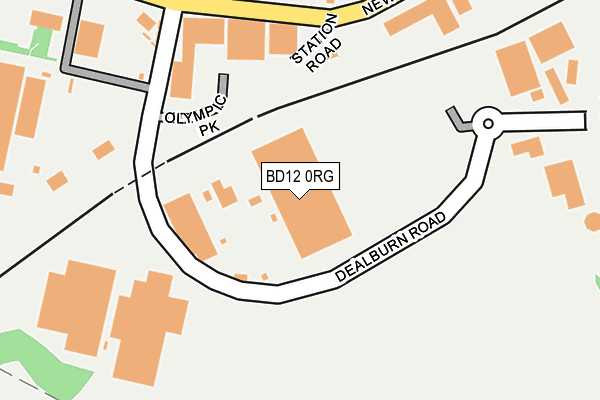 BD12 0RG map - OS OpenMap – Local (Ordnance Survey)