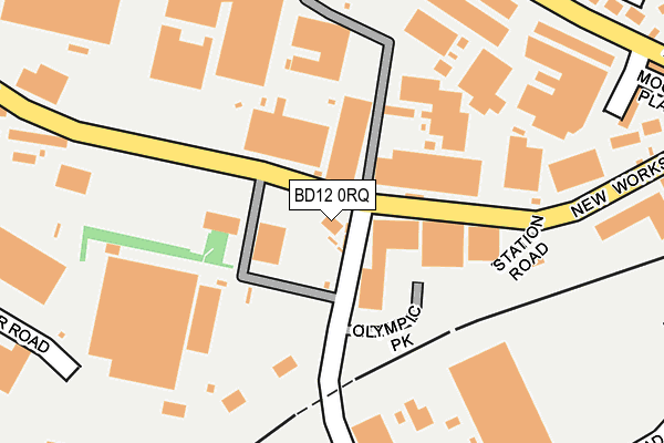 BD12 0RQ map - OS OpenMap – Local (Ordnance Survey)
