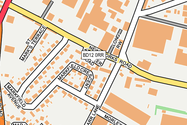 BD12 0RR map - OS OpenMap – Local (Ordnance Survey)