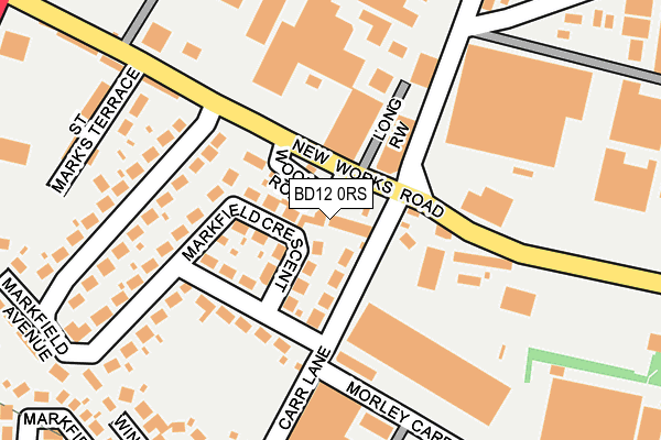 BD12 0RS map - OS OpenMap – Local (Ordnance Survey)