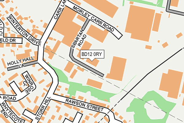 BD12 0RY map - OS OpenMap – Local (Ordnance Survey)