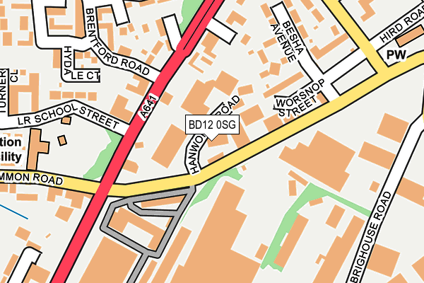 BD12 0SG map - OS OpenMap – Local (Ordnance Survey)