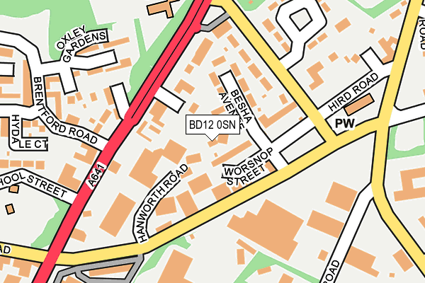 BD12 0SN map - OS OpenMap – Local (Ordnance Survey)