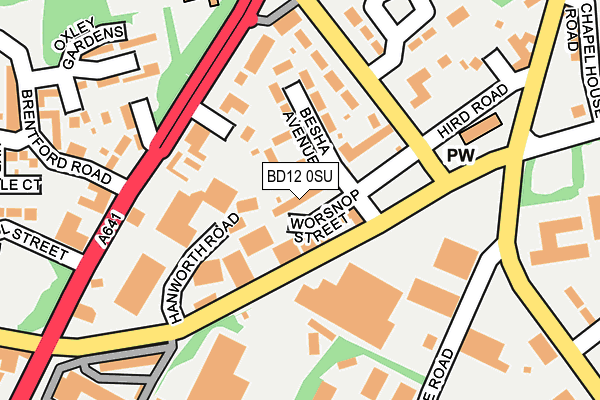 BD12 0SU map - OS OpenMap – Local (Ordnance Survey)