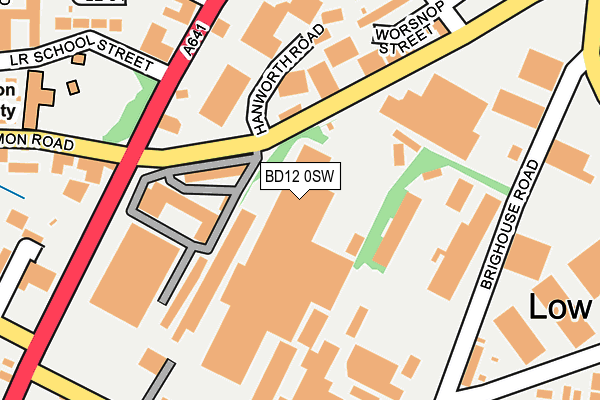 BD12 0SW map - OS OpenMap – Local (Ordnance Survey)