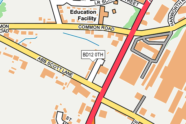 BD12 0TH map - OS OpenMap – Local (Ordnance Survey)