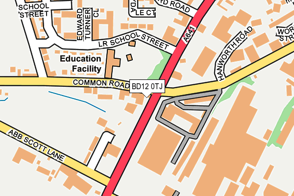 BD12 0TJ map - OS OpenMap – Local (Ordnance Survey)