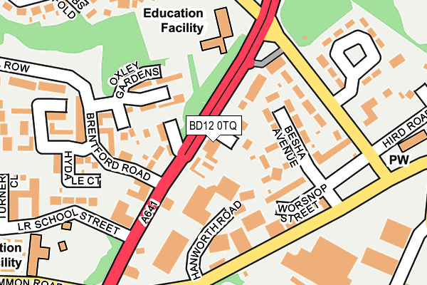 BD12 0TQ map - OS OpenMap – Local (Ordnance Survey)