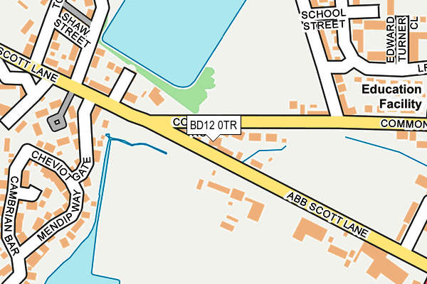 BD12 0TR map - OS OpenMap – Local (Ordnance Survey)