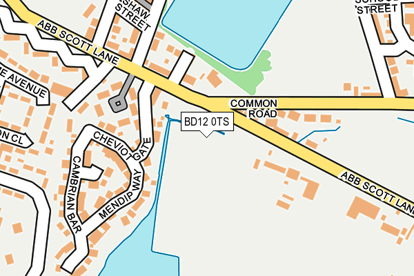 BD12 0TS map - OS OpenMap – Local (Ordnance Survey)