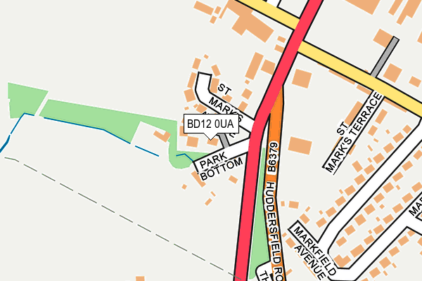BD12 0UA map - OS OpenMap – Local (Ordnance Survey)
