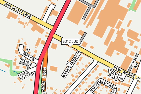 BD12 0UD map - OS OpenMap – Local (Ordnance Survey)