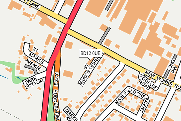 BD12 0UE map - OS OpenMap – Local (Ordnance Survey)