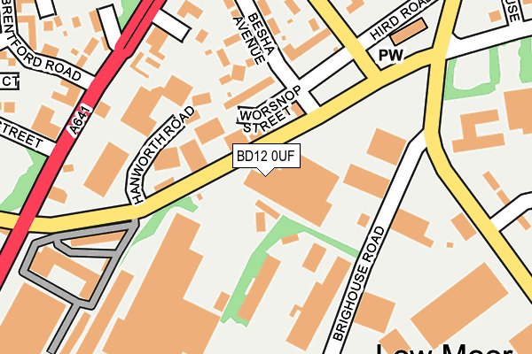 BD12 0UF map - OS OpenMap – Local (Ordnance Survey)