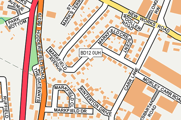 BD12 0UH map - OS OpenMap – Local (Ordnance Survey)