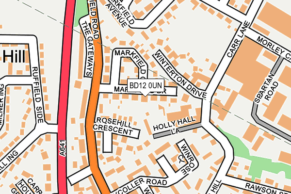 BD12 0UN map - OS OpenMap – Local (Ordnance Survey)