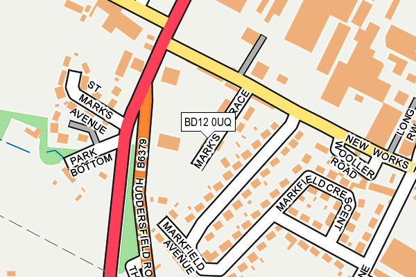 BD12 0UQ map - OS OpenMap – Local (Ordnance Survey)