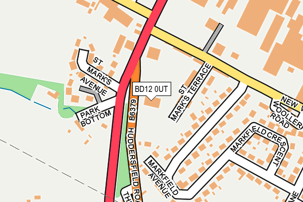 BD12 0UT map - OS OpenMap – Local (Ordnance Survey)