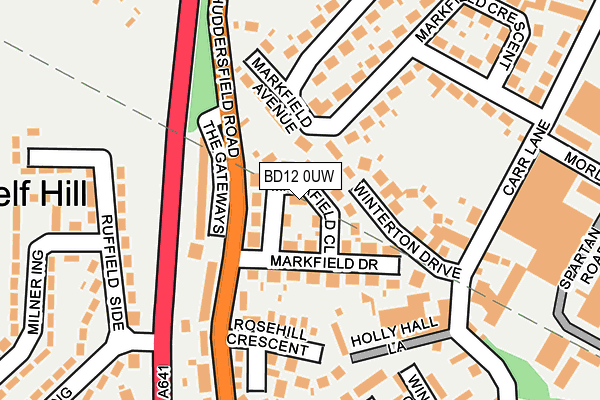 BD12 0UW map - OS OpenMap – Local (Ordnance Survey)