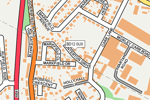 BD12 0UX map - OS OpenMap – Local (Ordnance Survey)