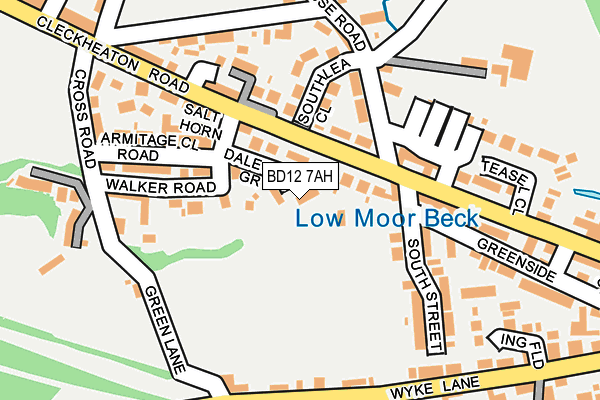 BD12 7AH map - OS OpenMap – Local (Ordnance Survey)
