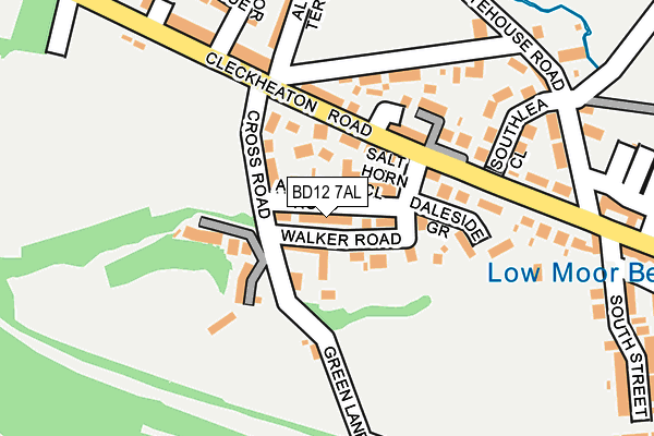 BD12 7AL map - OS OpenMap – Local (Ordnance Survey)