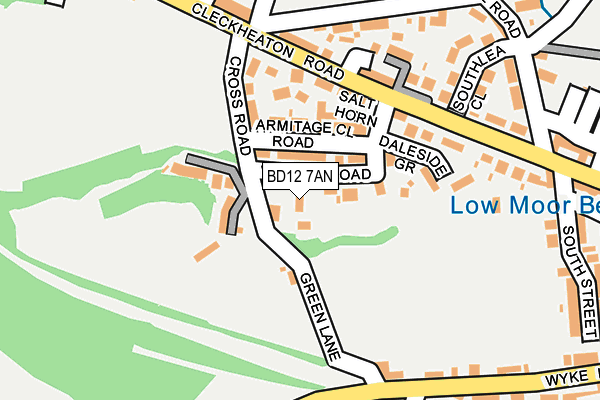 BD12 7AN map - OS OpenMap – Local (Ordnance Survey)