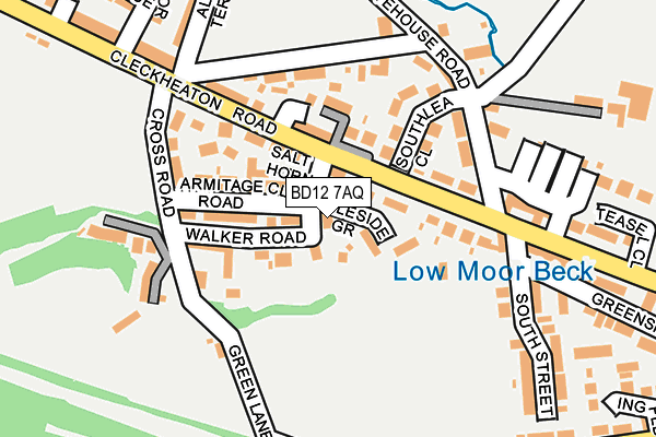 BD12 7AQ map - OS OpenMap – Local (Ordnance Survey)