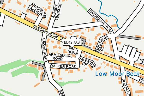 BD12 7AS map - OS OpenMap – Local (Ordnance Survey)