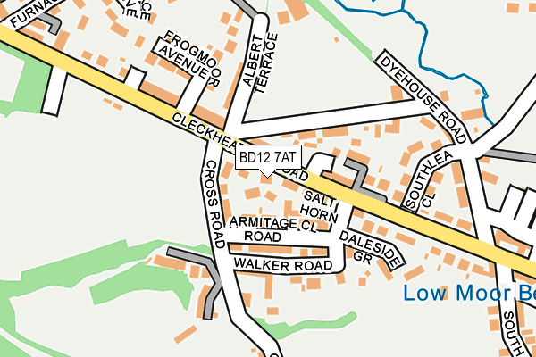 BD12 7AT map - OS OpenMap – Local (Ordnance Survey)