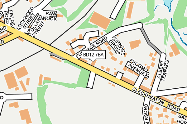 BD12 7BA map - OS OpenMap – Local (Ordnance Survey)