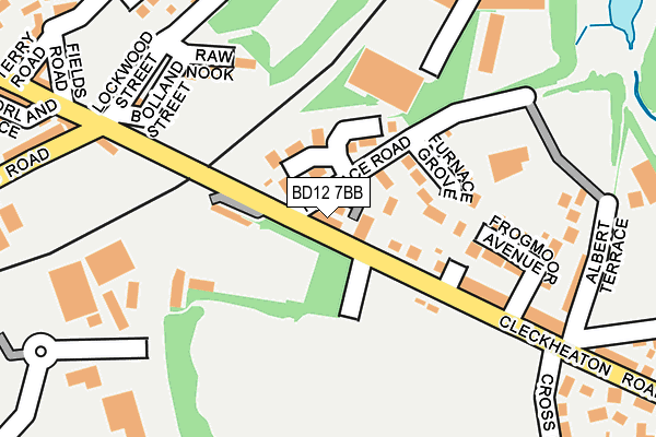 BD12 7BB map - OS OpenMap – Local (Ordnance Survey)