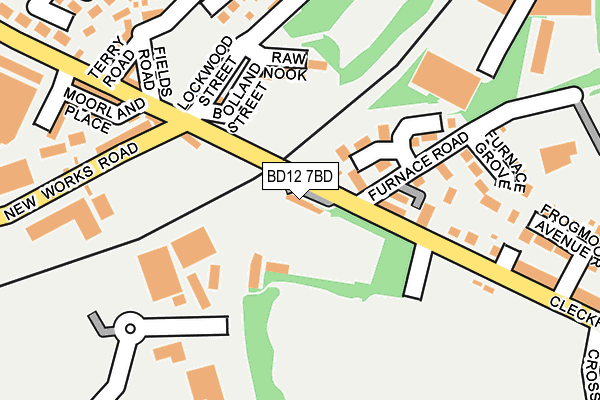 BD12 7BD map - OS OpenMap – Local (Ordnance Survey)