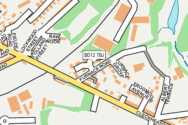 BD12 7BJ map - OS OpenMap – Local (Ordnance Survey)